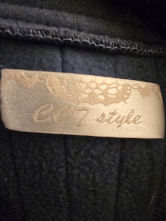 Women's Slate Blue Ruffle Front Jacket - Picture 6 of 10